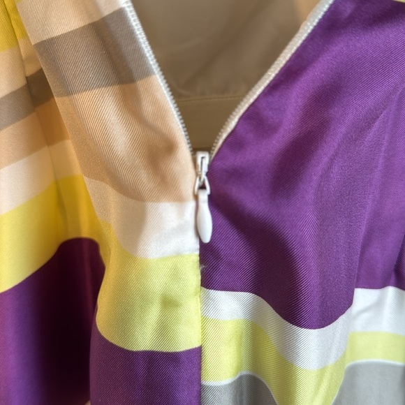 Beautiful Banana Republic Women’s Strapless Silk Dress Size 14 colorful stripes! - Picture 6 of 15